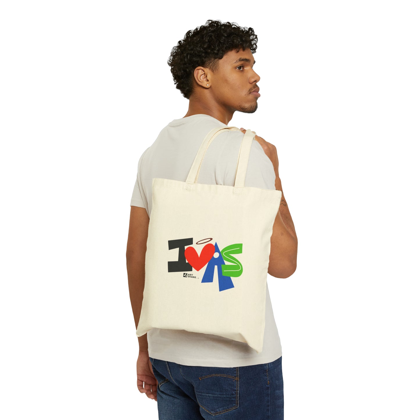 I LOVE ART SHARE Cotton Canvas Tote Bag