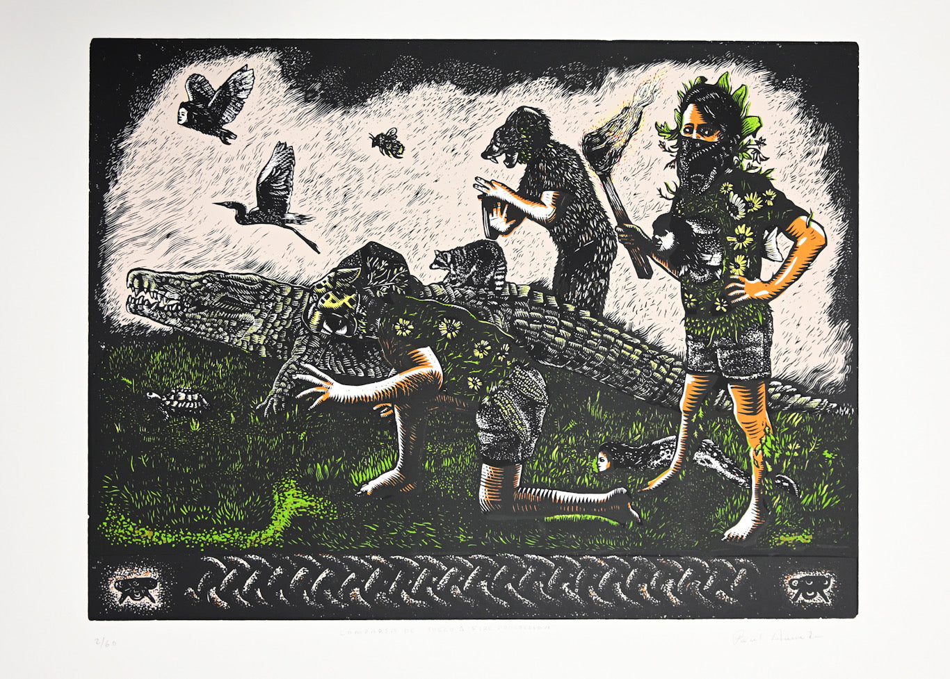 The fire procession by Pável Acevedo