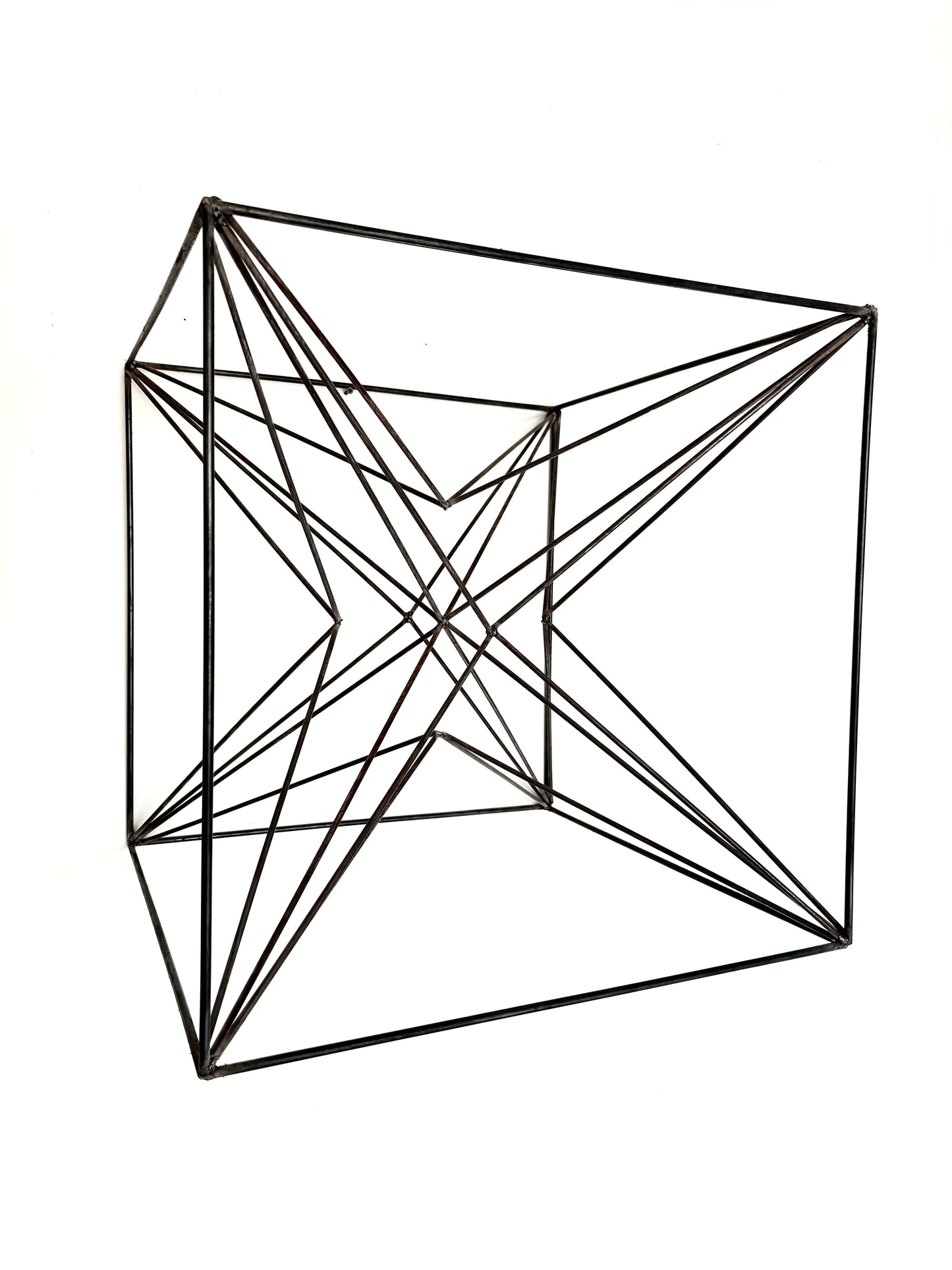 Large Imploding Hexahedron by Marina Claire