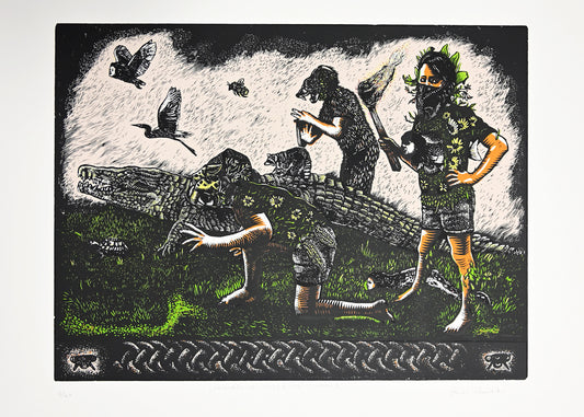 The fire procession by Pável Acevedo