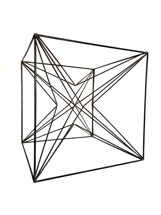 Large Imploding Hexahedron by Marina Claire